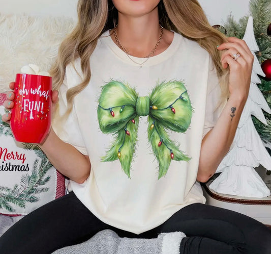 Grinch Bow Tee